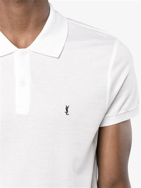 yves saint laurent white dress shirt|ysl men's short sleeve shirt.